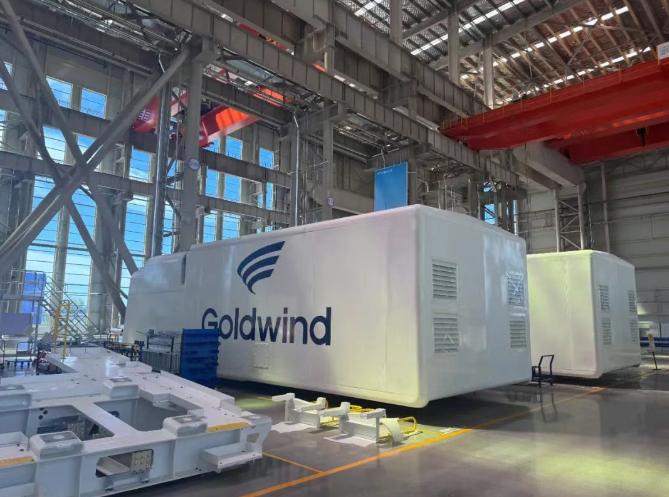 金風科技北方海上風電產(chǎn)業(yè)基地首批機組下線