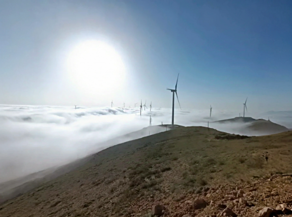 慶陽二期D1風(fēng)電項(xiàng)目首臺(tái)風(fēng)機(jī)并網(wǎng)