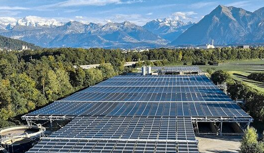 瑞士圖恩湖污水處理廠(chǎng)啟用光伏折疊屋頂系統(tǒng)